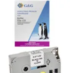 G&G Ταινία Ετικετογράφου RL-B-T131P-BK/CL-12MM8M