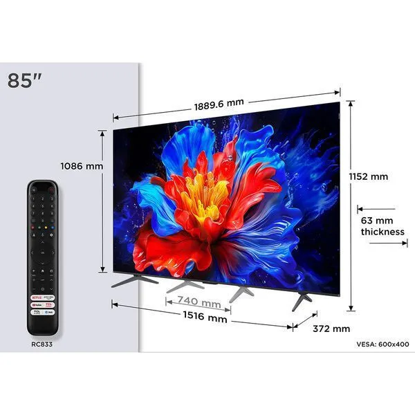 20250509123716_3d88e5a5 TCL Smart Τηλεόραση 85" 4K UHD QLED P8K HDR (2025) 85P8K - Image 1