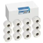G&G RL-D-99012T-BK/WT-36MM89MM-12 Αυτοκόλλητες Ετικέτες σε Ρολό 36x89mm