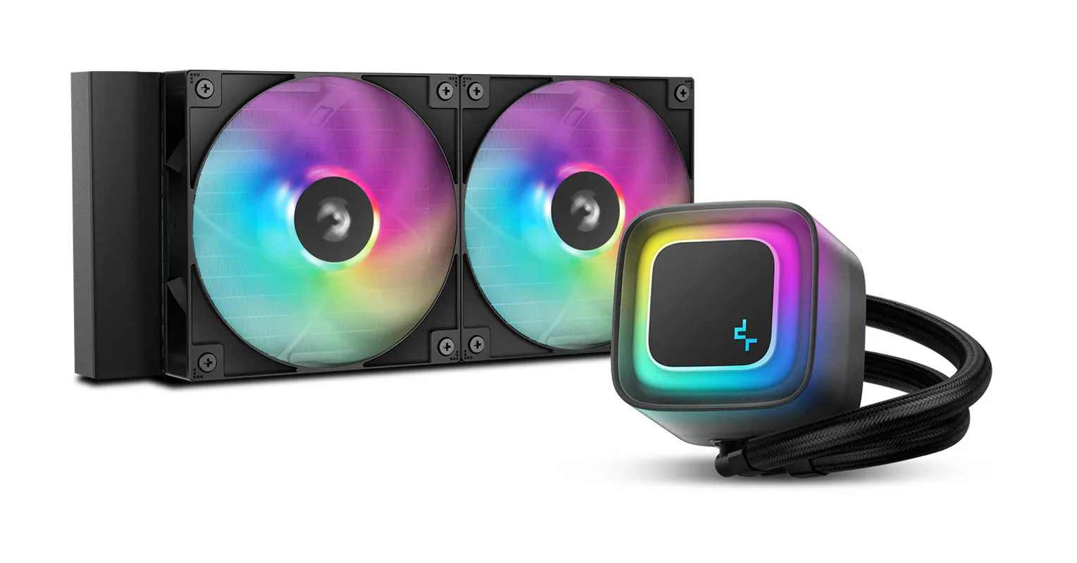 Deepcool LE240 V2 (v2) Υδρόψυξη Επεξεργαστή Διπλού Ανεμιστήρα 120mm για Socket AM4/AM5/1700/1200/115x με RGB Φωτισμό - Image 1