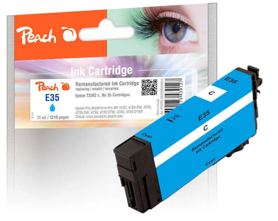 Peach Συμβατό Μελάνι Εκτυπωτή InkJet Epson PI200-562 Κυανό 1τμχ PI200-562 - Image 1
