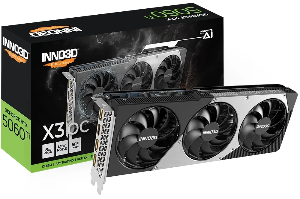 20250516144322_inno_3d_geforce_rtx_5060_ti_8gb_gddr7_x3_oc_karta_grafikon_n506t3_08d7x_193075l Inno 3D GeForce RTX 5060 Ti 8GB GDDR7 X3 OC Κάρτα Γραφικών N506T3-08D7X-193075L - Image 1