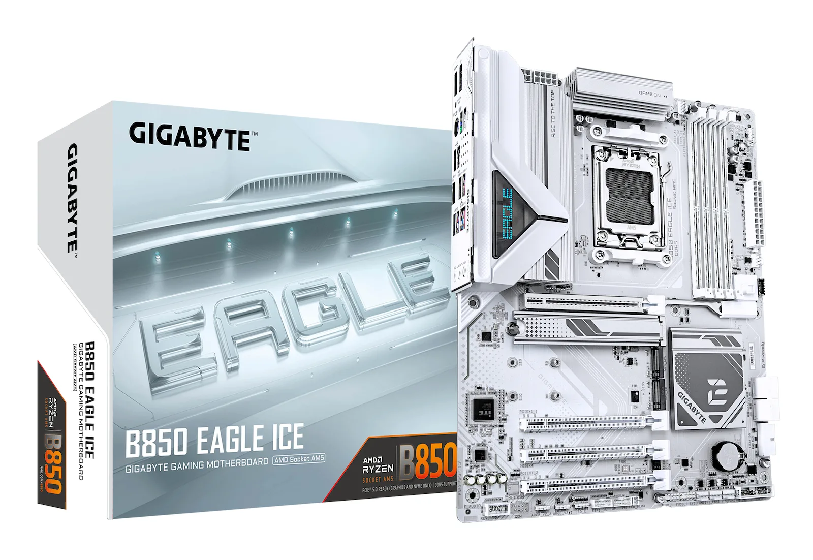 Gigabyte B850 Eagle ICE Motherboard ATX με AMD AM5 Socket - Image 1