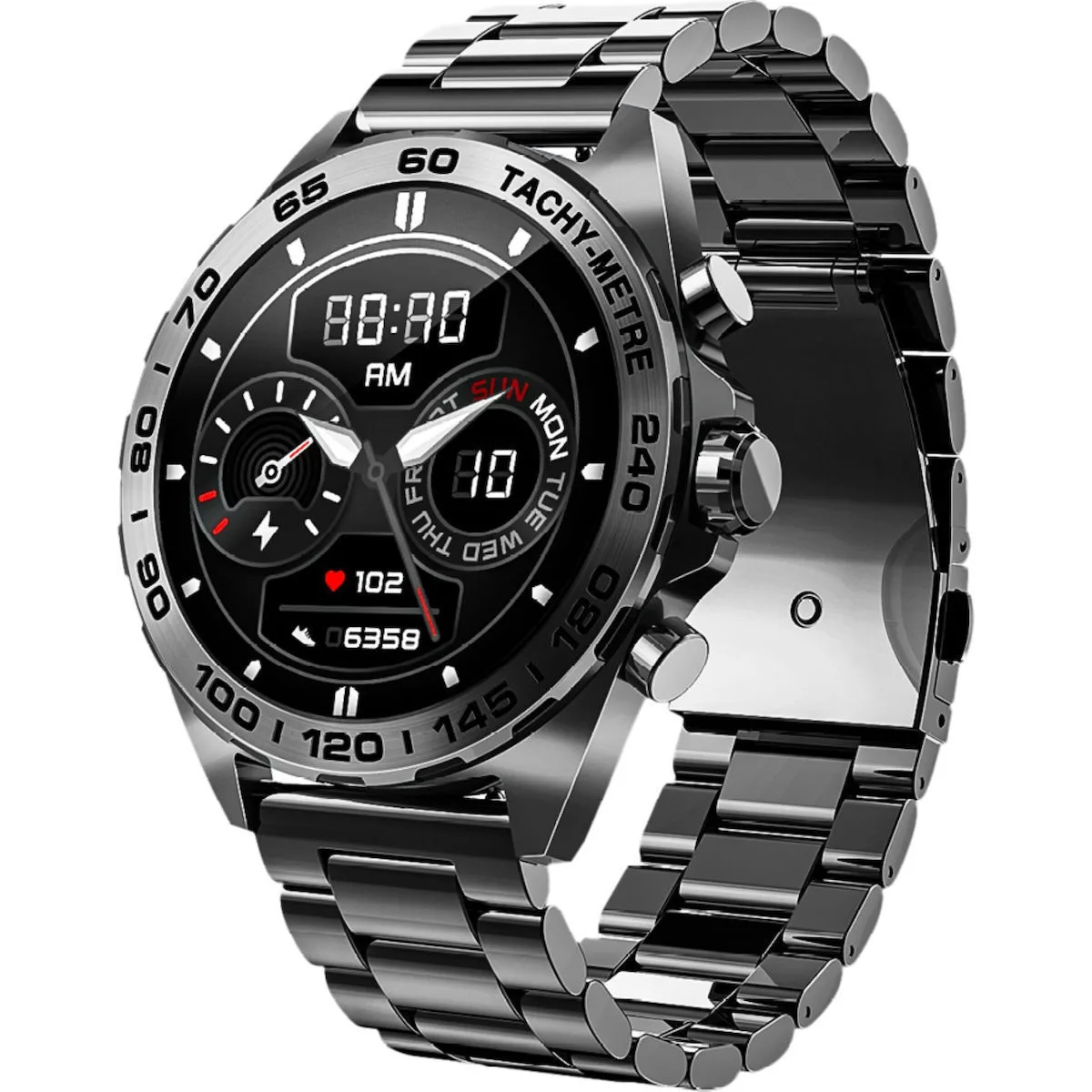 20250519144823_bea_fon_501_stainless_steel_smartwatch_mayro Bea-fon 501 Stainless Steel Smartwatch (Μαύρο) - Image 1