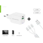 Conceptronic Φορτιστής με Θύρα USB-A και Θύρα USB-C 33W Power Delivery / Quick Charge 2.0 Λευκός (ALTHEA16W)