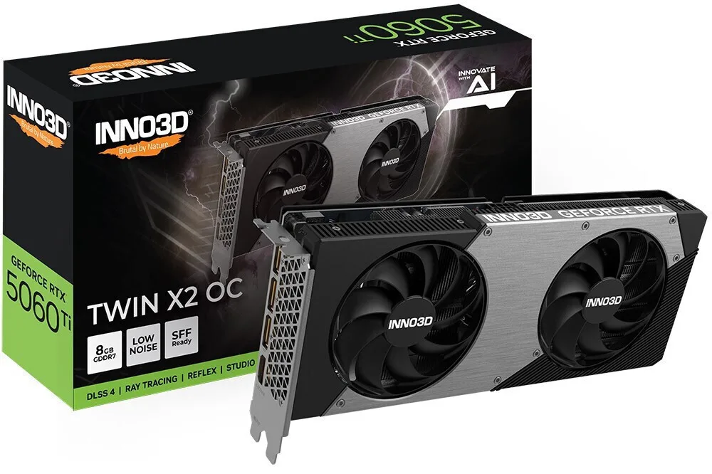 20250520154718_inno_3d_geforce_rtx_5060_ti_8gb_gddr7_twin_x2_oc_karta_grafikon_n506t2_08d7x_193075n Inno 3D GeForce RTX 5060 Ti 8GB GDDR7 TWIN X2 OC Κάρτα Γραφικών N506T2-08D7X-193075N - Image 1