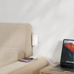 4Smarts Φορτιστής Χωρίς Καλώδιο GaN με 2 Θύρες USB-C 65W Power Delivery Λευκός (FlatPlug Slim)