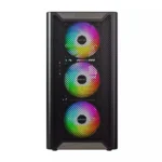 Montech XR Wood Gaming Midi Tower Κουτί Υπολογιστή με Πλαϊνό Παράθυρο και ARGB Φωτισμό Μαύρο