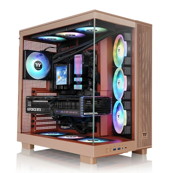 Thermaltake View 380 XL TG ARGB Gaming Midi Tower Κουτί Υπολογιστή με Πλαϊνό Παράθυρο Sand - Image 1