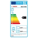 Bosch HBA171BB3 Φούρνος άνω Πάγκου 71lt Π59.4εκ. Μαύρος