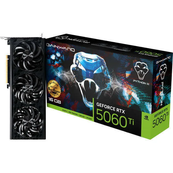 20250526150314_gainward_geforce_rtx_5060_ti_16gb_gddr7_karta_grafikon_ne7506ts19t1_gb2061t Gainward GeForce RTX 5060 Ti 16GB GDDR7 Python III OC Κάρτα Γραφικών - Image 1