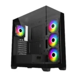 FSP/Fortron M340 Gaming Midi Tower Κουτί Υπολογιστή με Πλαϊνό Παράθυρο και ARGB Φωτισμό Μαύρο