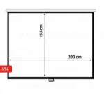 Maclean Energy MC-594 Οθόνη Προβολής Projector Τοίχου με Λόγο Εικόνας 4:3 200x150cm / 100"