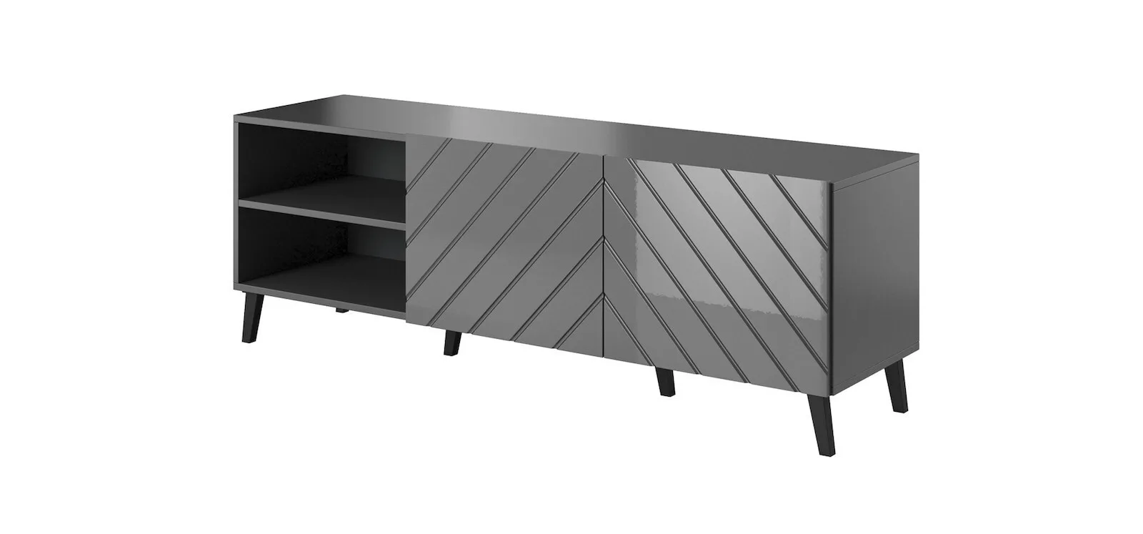 Abeto Graphite / Gloss Μ150xΠ42xΥ52cm ABETO RTV150 GR - Image 1