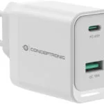 Conceptronic Φορτιστής Χωρίς Καλώδιο GaN με Θύρα USB-A και Θύρα USB-C 45W Power Delivery / Quick Charge 3.0 Λευκός (ALTHEA20W45)