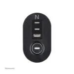 Neomounts Πολύπριζο 3 Θέσεων με 1 USB-A και USB-C DS22-840BL6