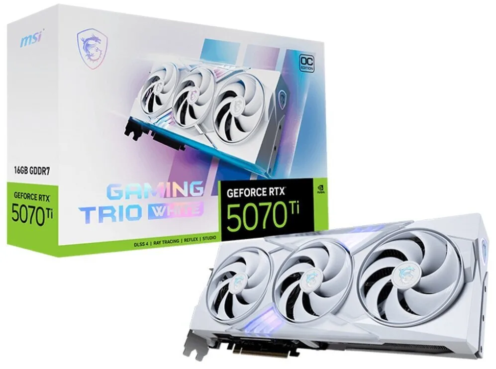 MSI GeForce RTX 5070 Ti 16GB GDDR7 Gaming Trio OC White Κάρτα Γραφικών - Image 1