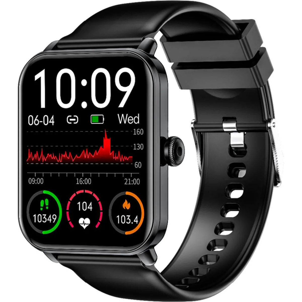 20250528164229_bea_fon_102_44mm_smartwatch_me_palmografo_mayro Bea-fon 102 44mm Smartwatch με Παλμογράφο (Μαύρο) - Image 1