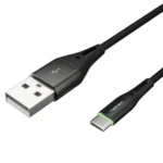 Natec LED USB 2.0 Cable USB-C male - USB-A Μαύρο 1m NKA-1957