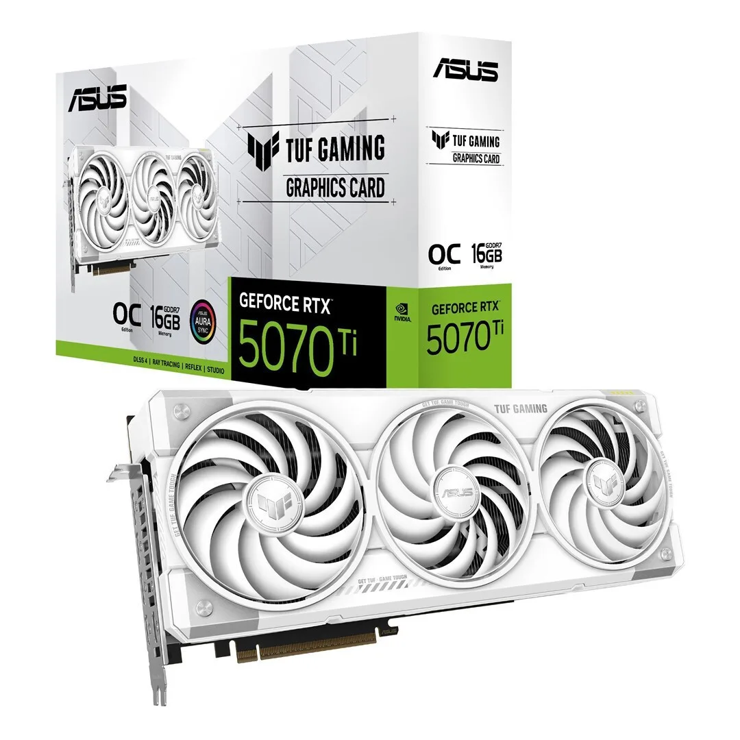 Asus GeForce RTX 5070 Ti 16GB GDDR7 Gaming OC White Κάρτα Γραφικών 90YV0MD3-M0NA00 - Image 1