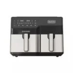 Black & Decker Air Fryer με Διπλό Αποσπώμενο Κάδο 9lt Μαύρο ES9730090B