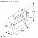 Neff Z861SB4 Σύνδεσμος/Γωνία Απορροφητήρα Συμβατός με Neff 60cm