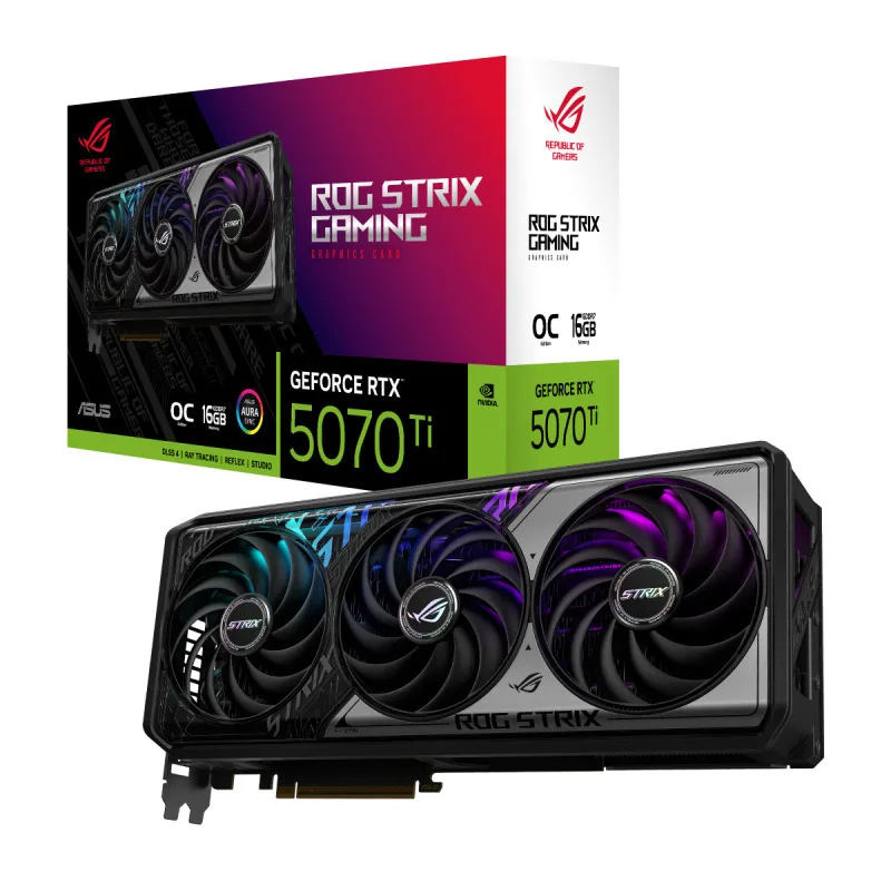Asus GeForce RTX 5070 Ti 16GB GDDR7 ROG Strix OC Edition Κάρτα Γραφικών 90YV0M90-M0NA00 - Image 1