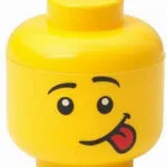 LEGO Παιδικό Κουτί Αποθήκευσης από Πλαστικό Head Κίτρινο 10x10x11cm 40331726