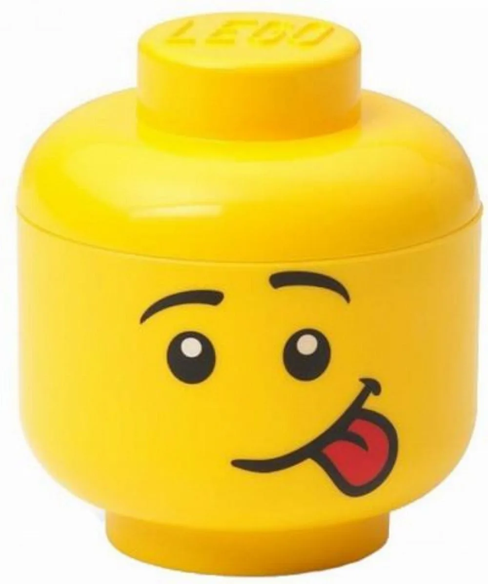 LEGO Παιδικό Κουτί Αποθήκευσης από Πλαστικό Head Κίτρινο 10x10x11cm 40331726 - Image 1