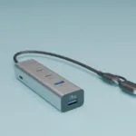 i-tec USB 2.0 Hub 4 Θυρών με σύνδεση USB-C & Θύρα Φόρτισης Ασημί