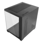 Mars Gaming MCVIEW2 Gaming Mini Tower Κουτί Υπολογιστή με Πλαϊνό Παράθυρο Μαύρο