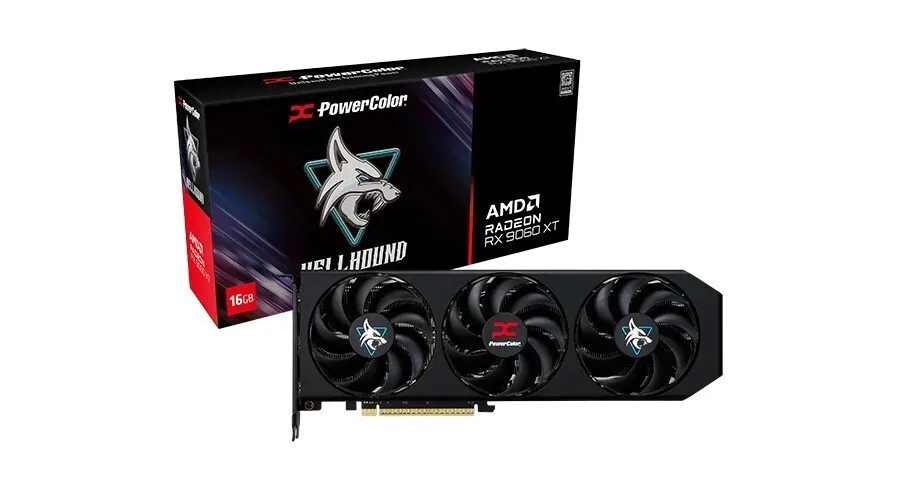 PowerColor Radeon RX 9060 XT 16GB GDDR6 Hellhound Κάρτα Γραφικών RX9060XT 16G-L/OC - Image 1