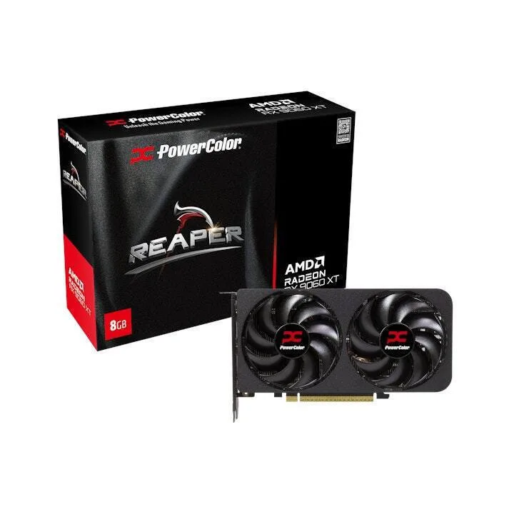 20250611160745_powercolor_radeon_rx_9060_xt_8gb_gddr6_reaper_karta_grafikon_rx9060xt_8g_a PowerColor Radeon RX 9060 XT 8GB GDDR6 Reaper Κάρτα Γραφικών RX9060XT 8G-A - Image 1