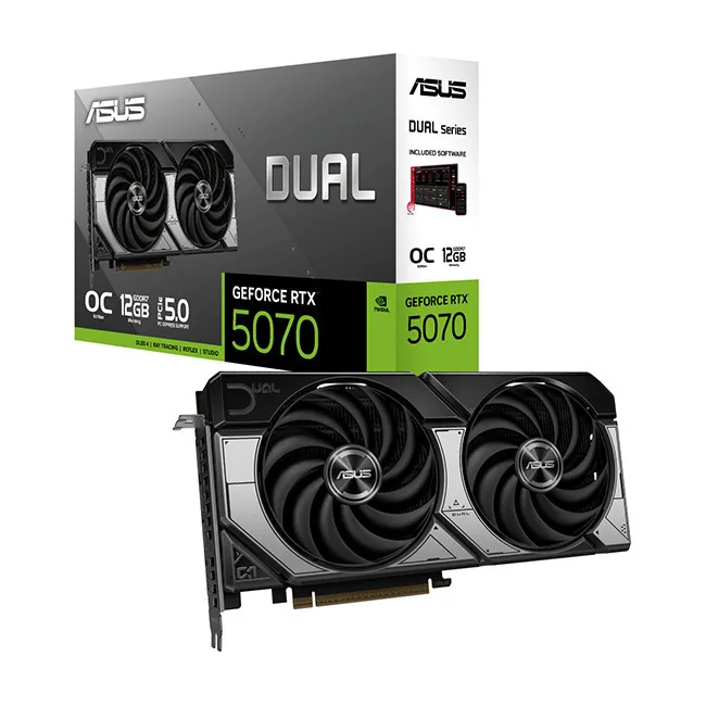 Asus GeForce RTX 5070 12GB GDDR7 Dual OC Edition Κάρτα Γραφικών 90YV0M17-M0NA00 - Image 1