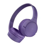 Belkin Soundform Mini Ασύρματα / Ενσύρματα Παιδικά On Ear Ακουστικά με 3 ώρες Λειτουργίας Μωβ