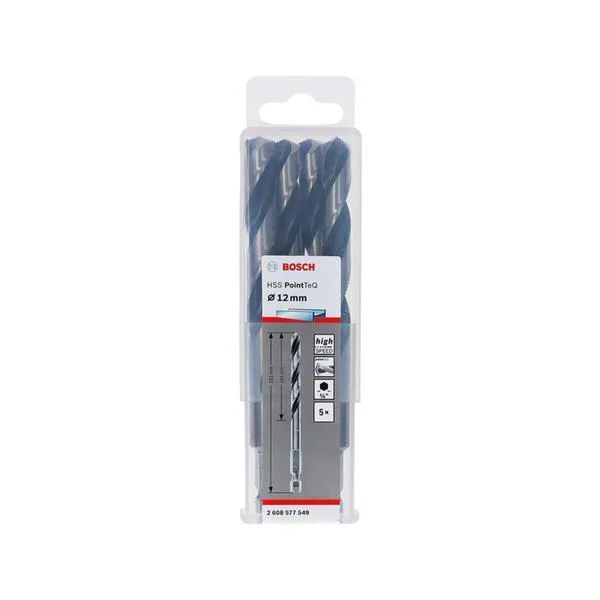 Bosch Twist Drill Pointteq Σετ 5 Τρυπάνια HSS με Εξάγωνο Στέλεχος για Μέταλλο 2608577549 - Image 1