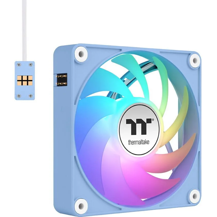 Thermaltake CT140 EX Case Fan με ARGB Φωτισμό και Σύνδεση 4-Pin PWM 3τμχ Hydrangea Blue - Image 1