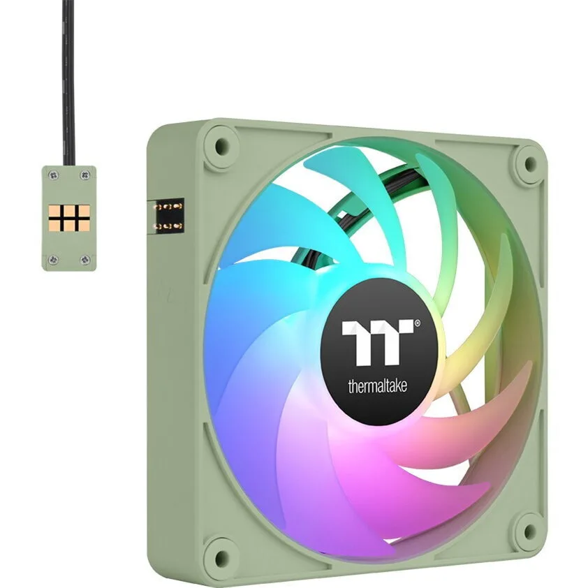 Thermaltake CT140 EX Case Fan με ARGB Φωτισμό και Σύνδεση 4-Pin PWM 3τμχ Matcha Green - Image 1