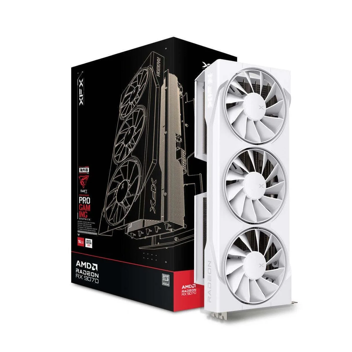 20250618165611_xfx_radeon_rx_9070_16gb_gddr6_swift_oc_white_karta_grafikon_rx_97swft3w7 XFX Radeon RX 9070 16GB GDDR6 Swift OC White Κάρτα Γραφικών RX-97SWFT3W7 - Image 1