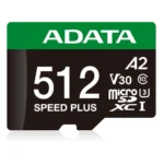Adata microSDXC 512GB Class 10 U3 V30 A2 με αντάπτορα