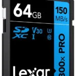 Lexar Professional SDXC 64GB Class 10 U3 V30 UHS-I με αντάπτορα
