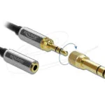 DeLock Cable 3.5mm male - 3.5mm female Μαύρο 0.5m (85779)