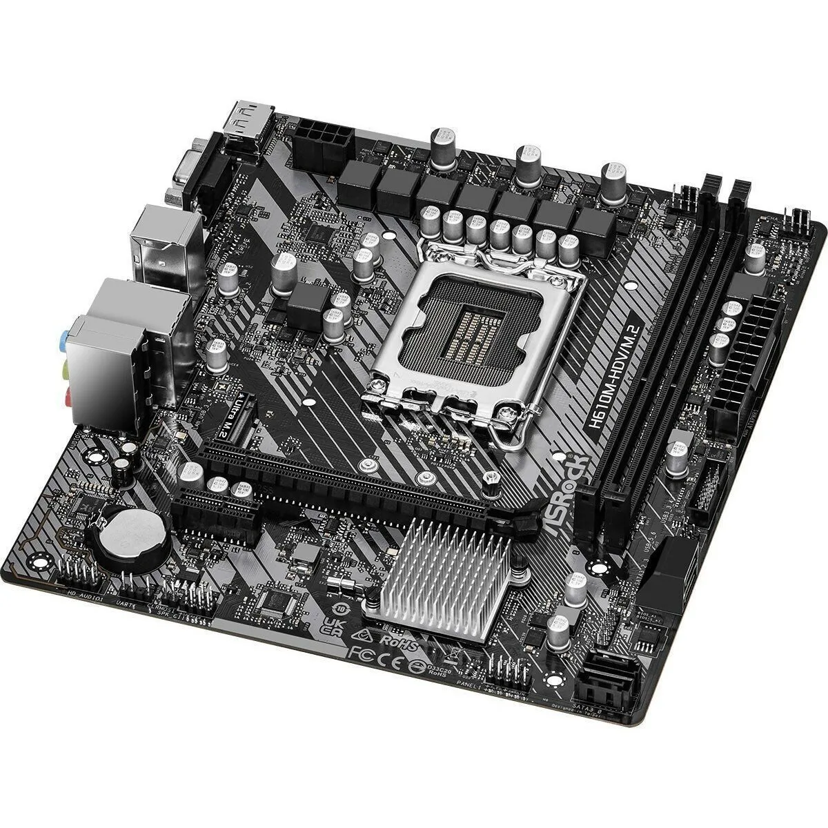 ASRock H610M-HDV/M.2 R2.0 Motherboard Micro ATX με Intel 1700 Socket 90-MXBJH0-A0UAYZ - Image 1