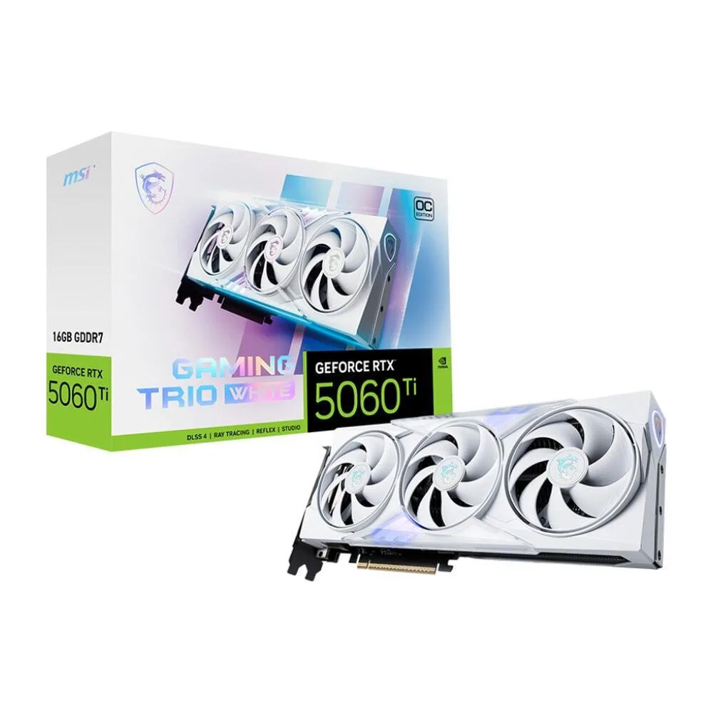 MSI GeForce RTX 5060 Ti 16GB GDDR7 Gaming Trio OC White Κάρτα Γραφικών V535-025R - Image 1