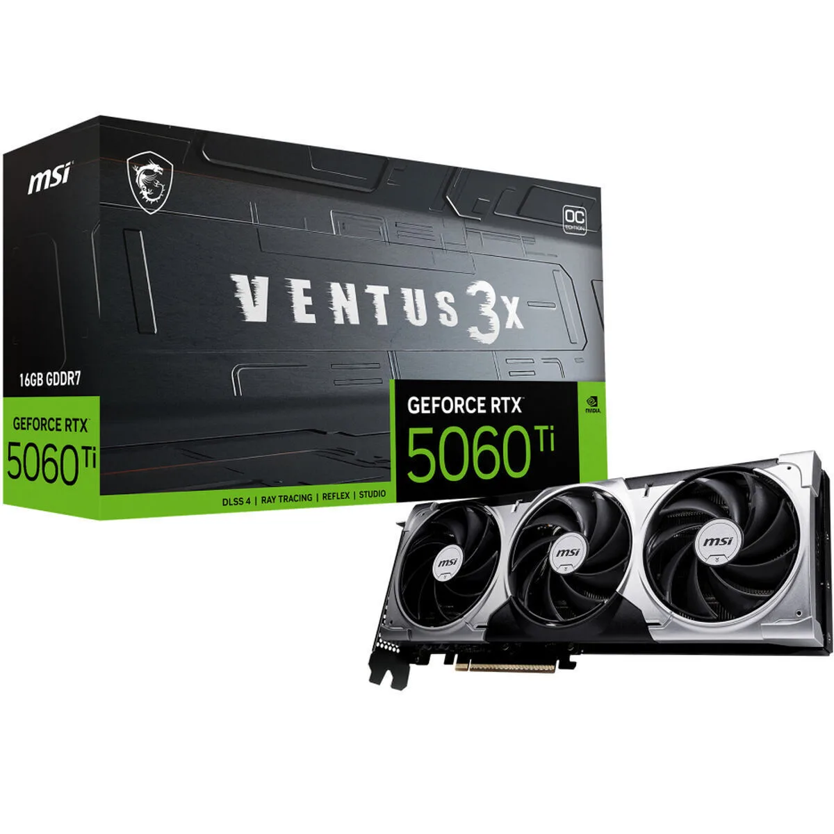 MSI GeForce RTX 5060 Ti 16GB GDDR7 Ventus 3X OC Κάρτα Γραφικών V812-072R - Image 1