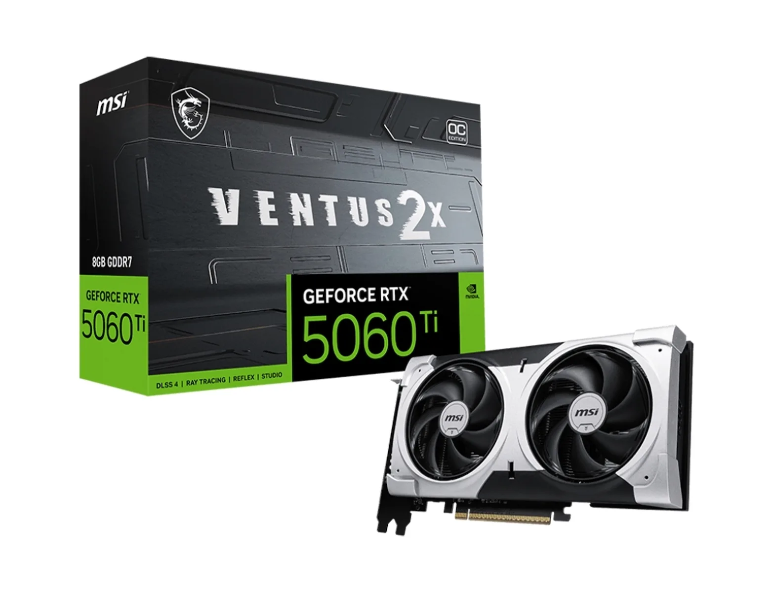 MSI GeForce RTX 5060 Ti 8GB GDDR7 Ventus 2X OC Plus Κάρτα Γραφικών V536-001R - Image 1