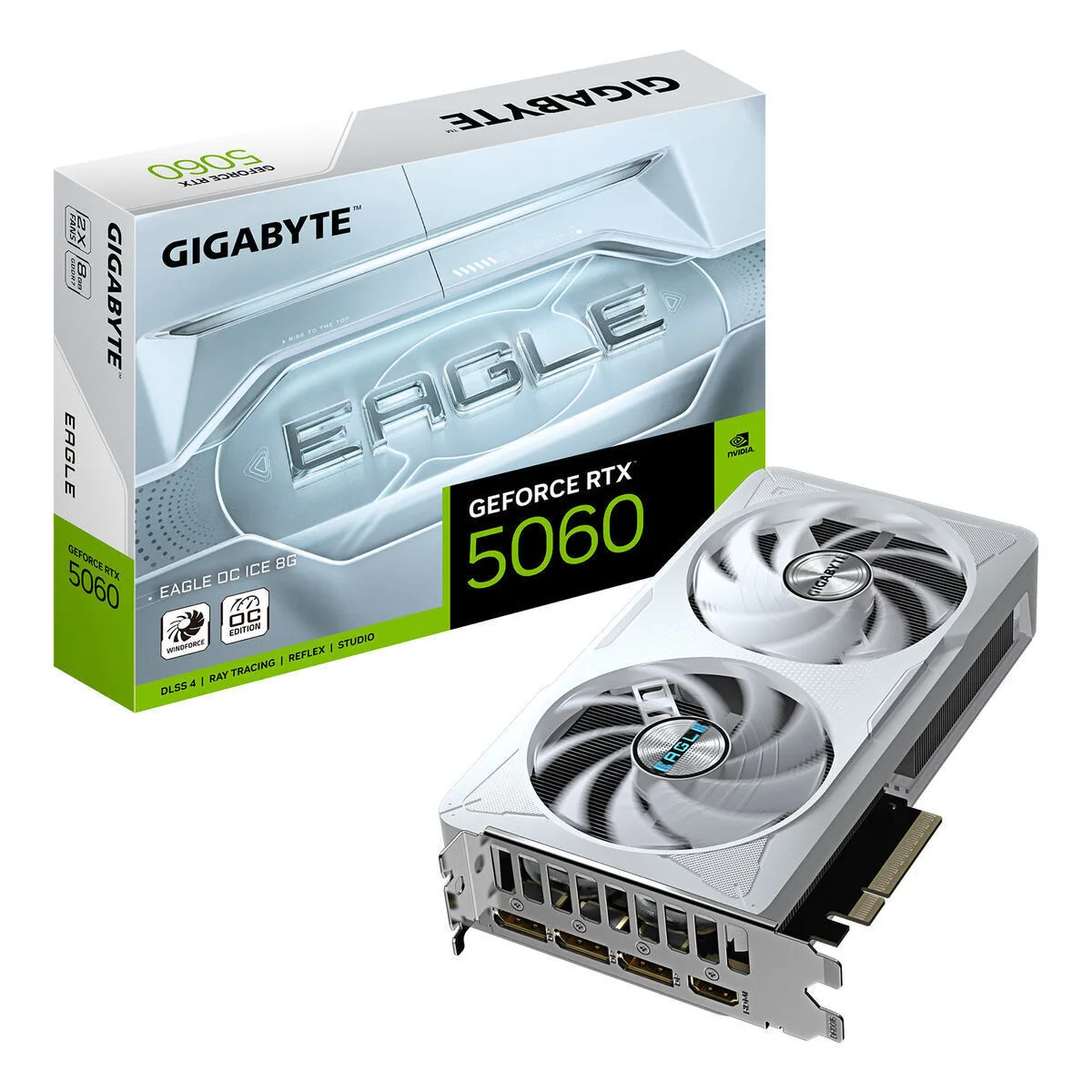 Gigabyte GeForce RTX 5060 8GB GDDR7 Eagle OC Ice Κάρτα Γραφικών GV-N5060EAGLEOC ICE-8GD - Image 1