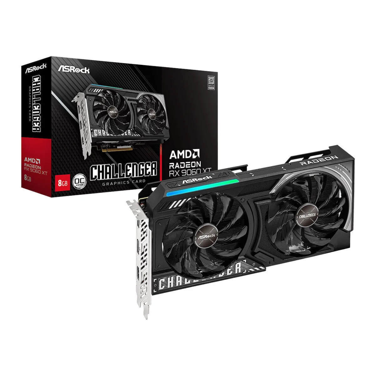 ASRock Radeon RX 9060 XT 8GB GDDR6 Challenger OC Κάρτα Γραφικών 90-GA5TZZ-00UANF - Image 1