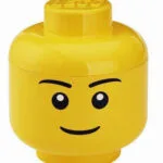 LEGO Παιδικό Κουτί Αποθήκευσης από Πλαστικό Head Κίτρινο 24x24x27cm 5005528 40321724