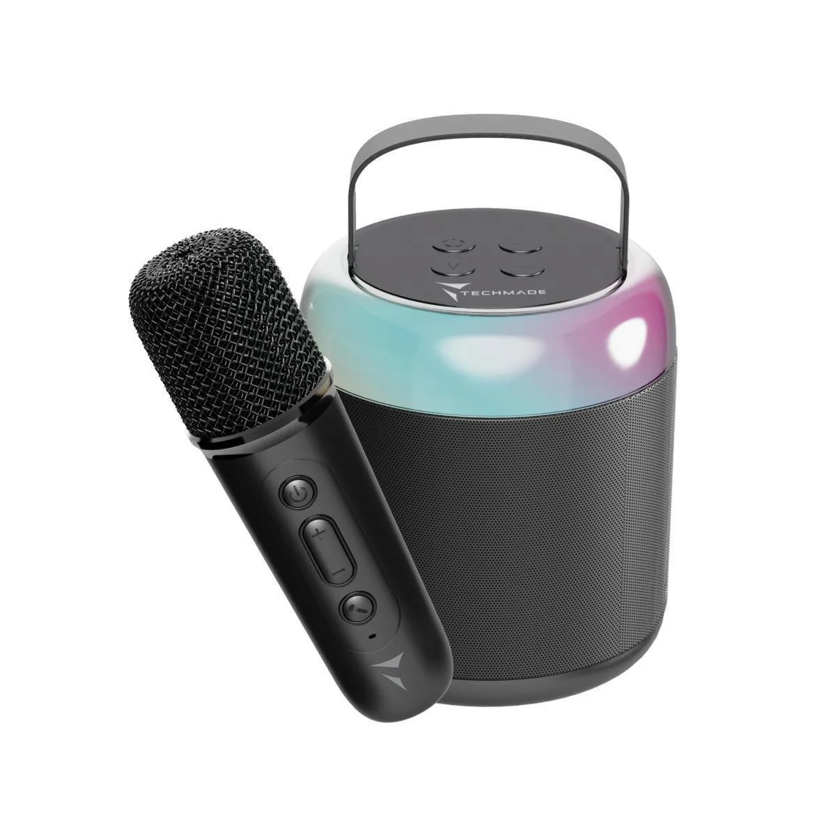 20250624124346_techmade_systima_karaoke_me_asyrmato_mikrofono_hifavtem0003_se_mayro_chroma Techmade Ηχείο Karaoke με Ασύρματο Μικρόφωνο σε Μαύρο Χρώμα - Image 1